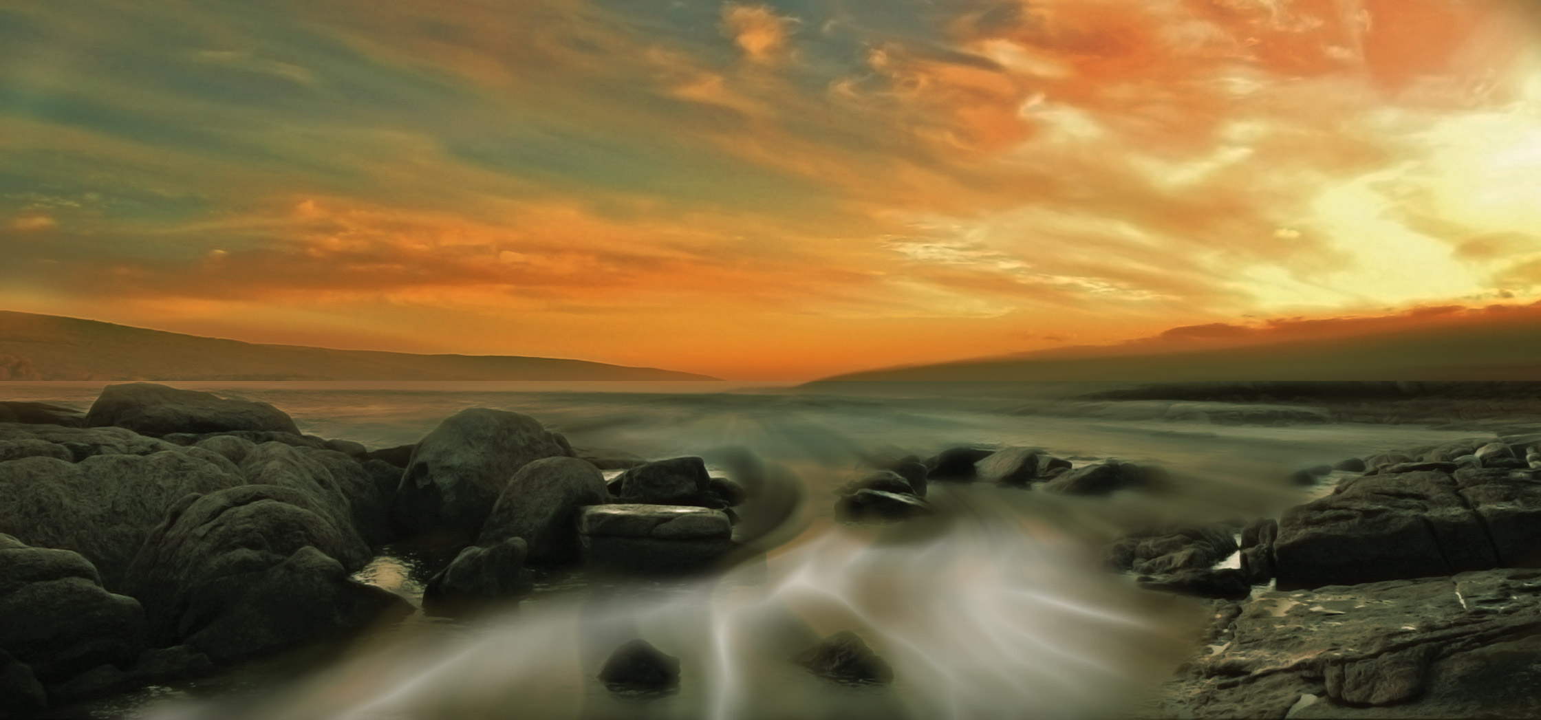 Ocean image after editing