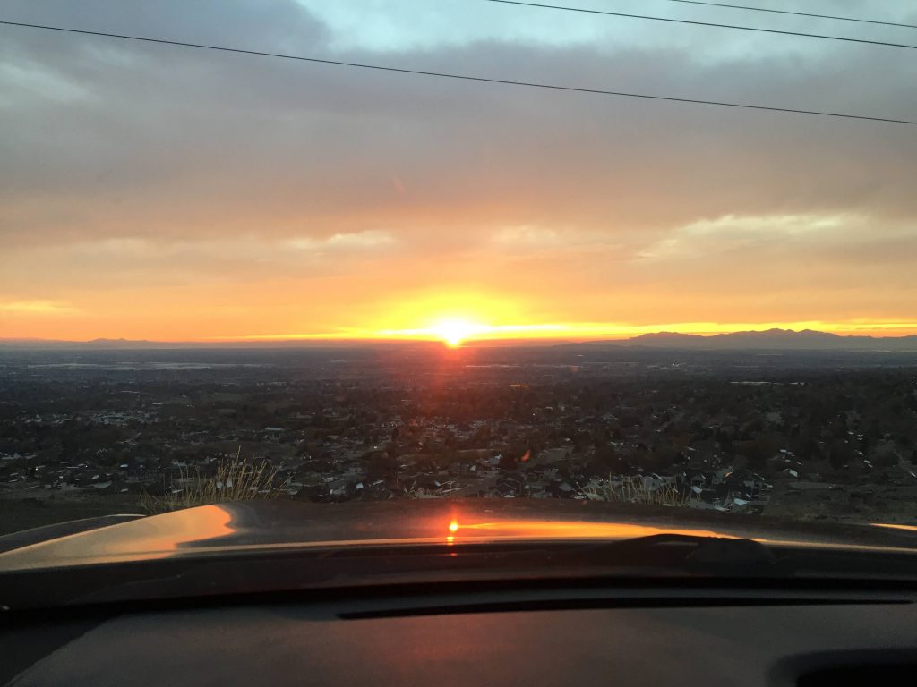 sunset view from north ogden divide